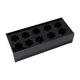 thumbnail image 2 of Jarrón de flores rectangular de acrílico negro largo para oficina y sala de estar 25x10x6.5cm 10 Agujero, 2 of 9