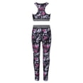 thumbnail image 4 of DPOIS Kids Girls Athletic Racer Back Crop Top and Leggings Camouflage Set, 4 of 7
