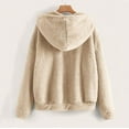 thumbnail image 4 of Niaviben Fleece Sweatshirts for Women Comfrt Hoodie Zip Up Jacket Womens Jackets Women's Jackets Women's Hoodies Womens Hoodie Beige L, 4 of 6