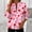 #0300-Multicolor, variant on Uootdi Cute Print Sweatshirt for Women Novelty Floral Half-Zip Long Sleeve Shirts Lightweight Casual Loose Fit Holiday Pullover Gift