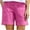 Pink, variant on Lmnyox Women's Cotton Linen Shorts Wide Leg Elastic Waist Shorts Summer Vacation Beach Short Pants with Pocket
