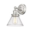 thumbnail image 4 of Millennium Lighting  Eyden 1 Light Sconce with Clear Seedy Glass Shades Brushed Nickel, 4 of 5
