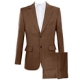 thumbnail image 4 of HBDesign Men's 2 Piece Linen Suit Slim Fit Summer Wedding Business Casual Blazer Pants Set, 4 of 7