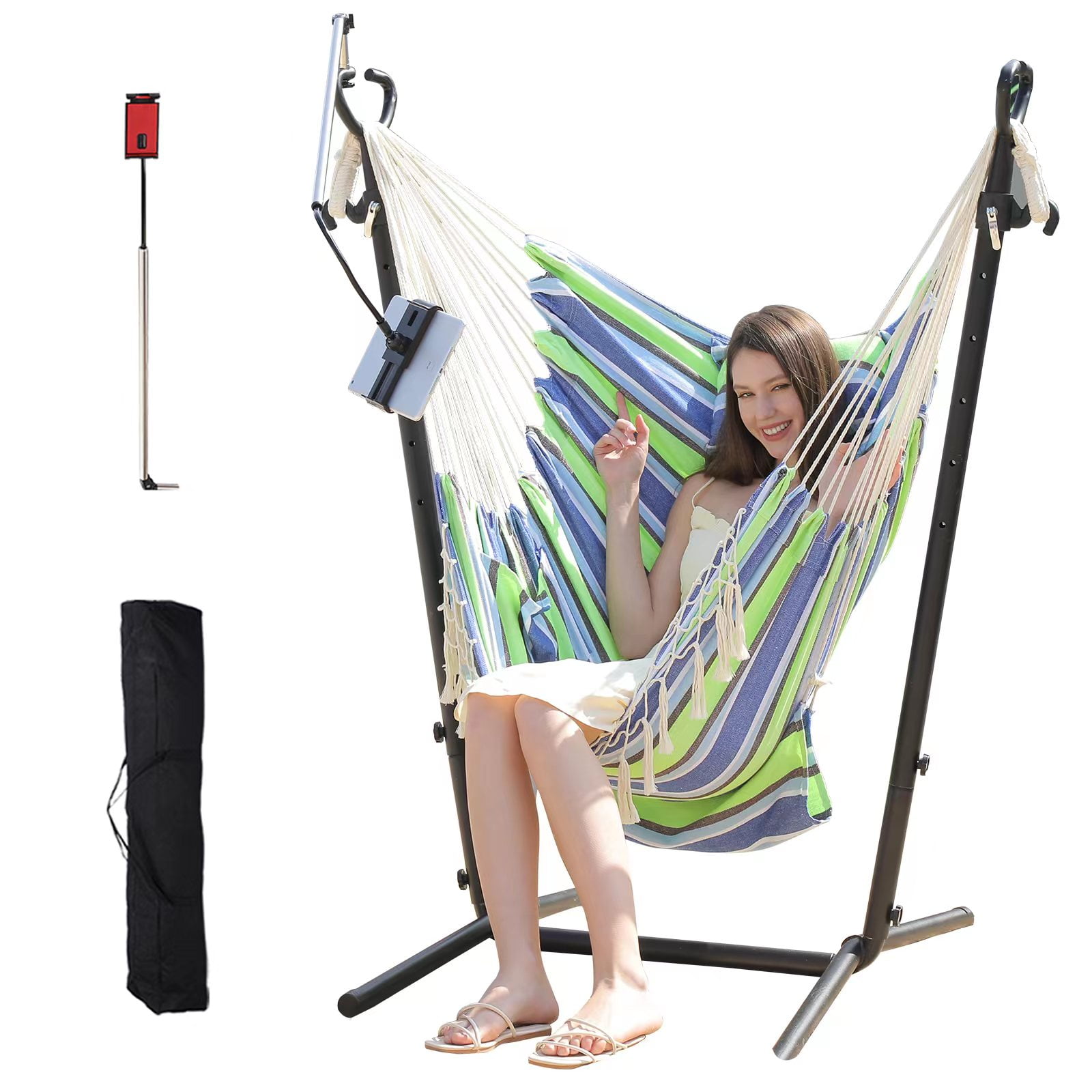 Hammock Chair with Stand Double Hammock Chair Bohemian Style with