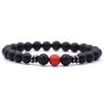 thumbnail image 2 of Yoga Bracelet Adjustable 8mm Beads Natural Matte Black Volcanic Stone Bracelet Women Men Jewelry Fitness Bracelet, 2 of 8