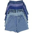 thumbnail image 4 of ToBeInStyle Men's 6 Pack Classic Blue Multicolored Woven Boxer Shorts - Large, 4 of 7