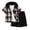 Black, variant on Boys 2 Piece Summer Outfit Set Plaid Shirt and Shorts Casual Clothing Set for Kids 9-10Years,Apricot