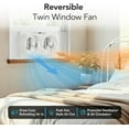 thumbnail image 3 of Comfort Zone 3-Speed Dual Blade Window Fan, White, 3 of 8