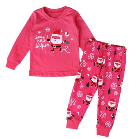 

0-6Y Kids Boys Christmas Pyjamas Santa Claus Nightwear Cotton Toddler Clothes Kids Sleepwear Winter Long Sleeve Pjs Sets 2 Piece Xmas Gift Costume