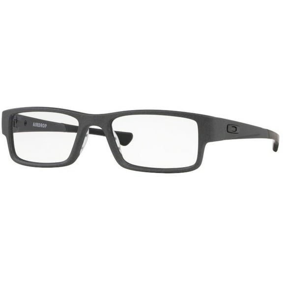 Oakley Mens Ox8046 Airdrop Rectangular Prescription Eyeglass Frames Satin Light Steel/Demo Lens 57 Millimeters