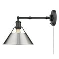thumbnail image 3 of Golden Lighting Orwell Industrial Articulating 1-Light Edison Bulb Grey Sconce, 3 of 5