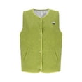 thumbnail image 6 of Karight Fuzzy Sherpa Vest for Women Loose Open Front Button Down Fleece Cardigan Warm Winter Sleeveless Casual Jackets, 6 of 8