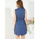 thumbnail image 5 of Vestido Camisero De Mezclilla Con Cuello De Mezclilla Con Botones En La Cintura Para Mujer Azul XS INSPIRE CHIC Vestido, 5 of 6