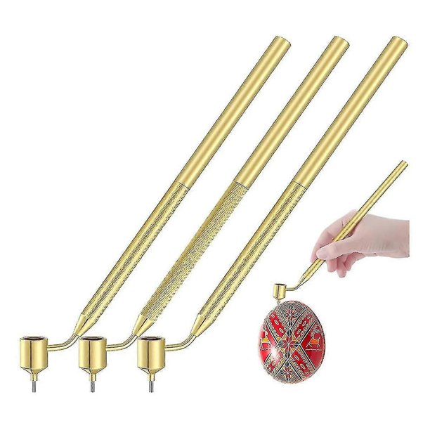 Set of 3 Pysanka Set Hot Wax Drawing Pens for Decorative Arts for Easter Eggs Pysanky Supplies-AS
