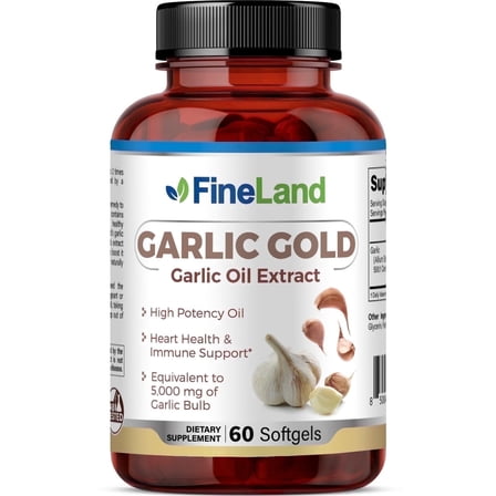 Fineland Vitamins Garlic Gold Heart and Immune Support 60 Softgels