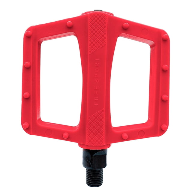 Pedales Para Bicicleta Free Sport Rojo Con Reflejante Antiderrapante 9/16