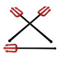 thumbnail image 4 of Here's a refined and professional product description based on your input:\n\n \n\n**3pcs Detachable Fork Prop Cosplay Demon Accessory for Halloween, 4 of 5