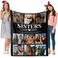 thumbnail image 3 of Personalized Besties Blanket with Photo Collage - Customized Throw Blanket with Pictures - Soft BFF Blanket for Bestie/Friend/Family Memorial Gifts, 30"x40" Blankets, 3 of 5