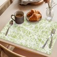 thumbnail image 3 of Spring Lime Green Cobweb Placemats Set of 8 Abstract Minimalist Lines Place Mats Indoor Wipeable Table Mats Washable Cloth Dining Table Placemats for Kitchen Holiday Party Home Decor 13x19 Inch, 3 of 9