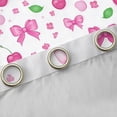 thumbnail image 4 of Homewish Girls Ribbon Bow Blackout Curtains Set of 2 (52x84 Each),Cartoon Cherry Flower Window Curtains,Pink White Curtains and Drapes For Princess,Microfiber Bedroom Decor, 4 of 6