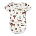 thumbnail image 6 of Western Cowboy Baby Bodysuit Boy Girl Outfit Gifts Cowboy Boots Hat Horse Cactus Newborn Infant Onesie Bodysuit, 6 of 7