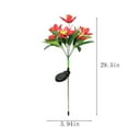 thumbnail image 3 of Qocolhg Solar Flower Lights Outdoor, Garden Artificial Flowers Solar Landscape Lighting Outdoor Solar Lamp LED Orchid Flower Light Waterproof Landscape Lighting for Garden Decoration Red, 3 of 6