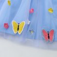 thumbnail image 7 of Girls Dresses Summer Short Sleeve Tulle Butterfly Prints Princess Dress Clothes Flowy Beach Dress,Size 5 Years-6 Years, 7 of 7