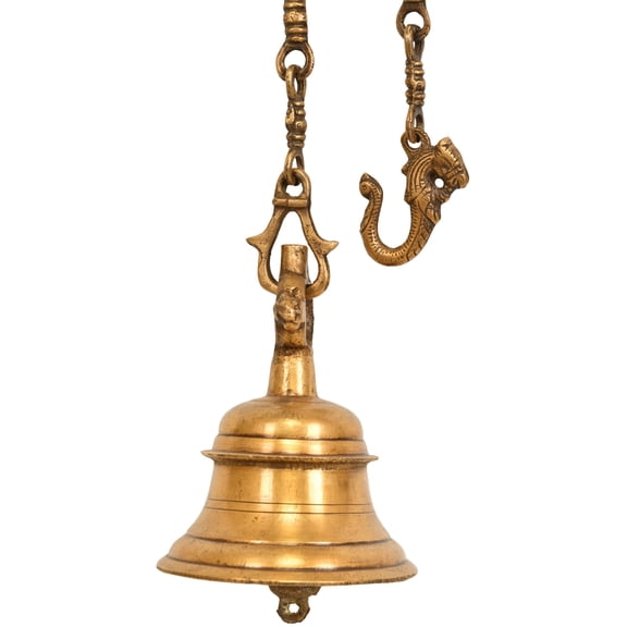 Temple Hanging Bell In Brass - Handmade Hindu Religious Item