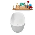 thumbnail image 3 of 60" Streamline G-23-142-WH Soaking Glossy White Freestanding Tub and Tray With Internal Drain in Glossy White, 3 of 10
