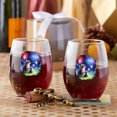 thumbnail image 3 of Happy New Year Manx Family Cheer Winter Midnight Firework 15oz Stemless Wine Glass Mug Cat Lover Kitten Owner Gifts Wine Glasses Cup - 02025, 3 of 5
