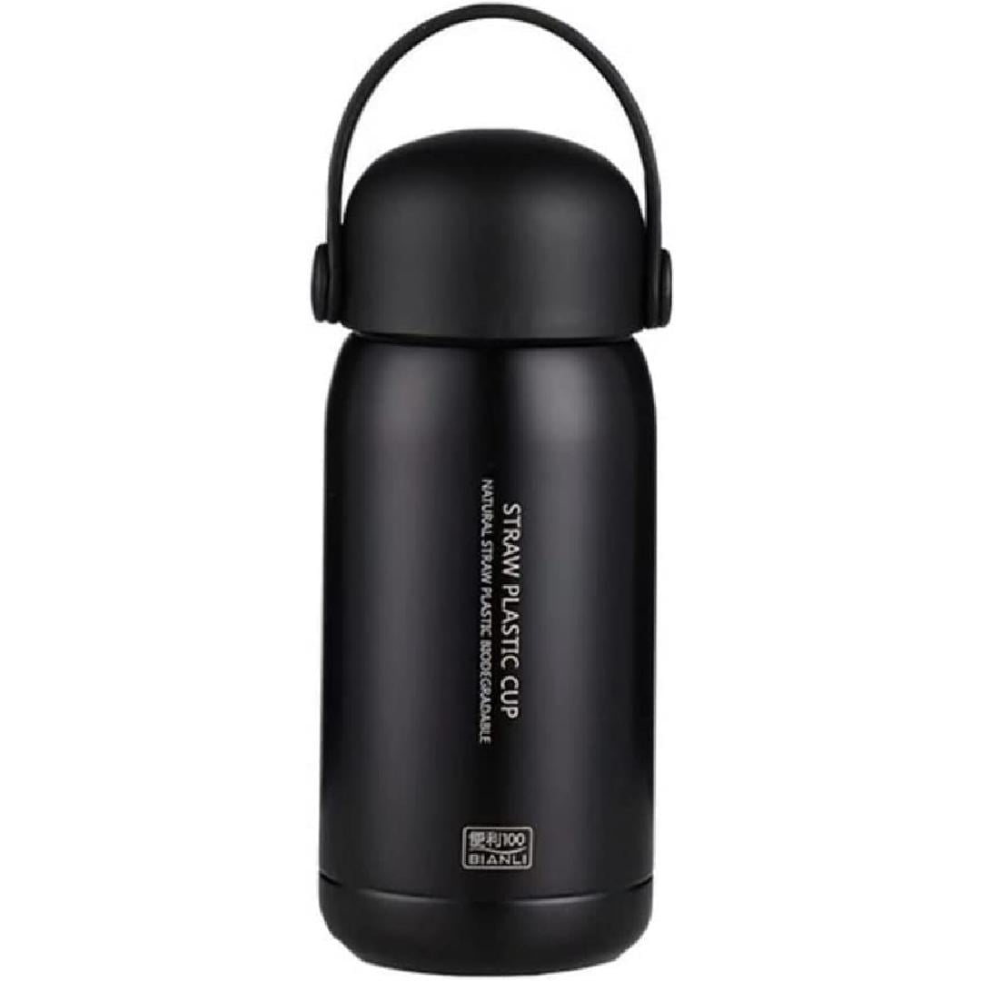 Dxobay Cute Small Water Bottle, 4.4 Fl. Oz, Black Powder Coated, Mini Slim  Flask for Women, Portable Skinny Purse Water Bottle, Vacuum Insulated