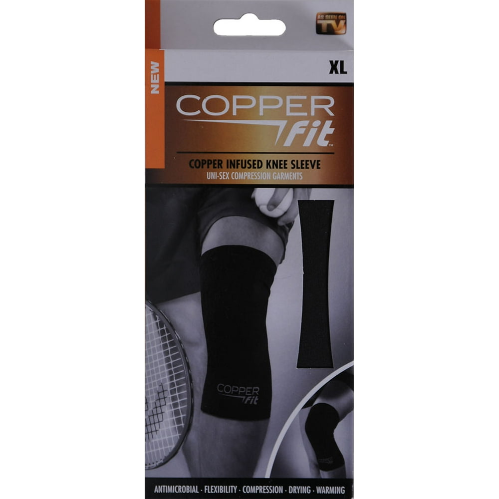 Copper Fit Tough Knee Sleeve, Copper Infused Compression Knee Sleeve, XL, As Seen on TV