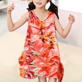 thumbnail image 2 of Edvintorg 1-9 Years Pajama Dress for Kids Soft Comfy Casual Nightgown Dress Loungewear Children's Girls Scoop Neck Floral Princess Sundress Sleep Dress for Kids, 2 of 6
