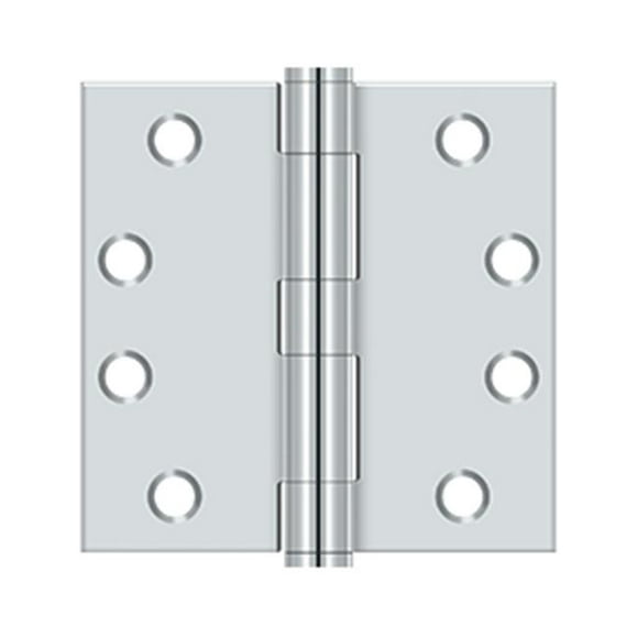 Deltana S44R5BB26 4 x 4 x 0.625 in. Radius Hinge, Polished Chrome