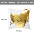 thumbnail image 4 of PiccoCasa Polyester Gold Heart Pattern Throw Pillow Covers 18x18 inch, 2PCS, 4 of 9