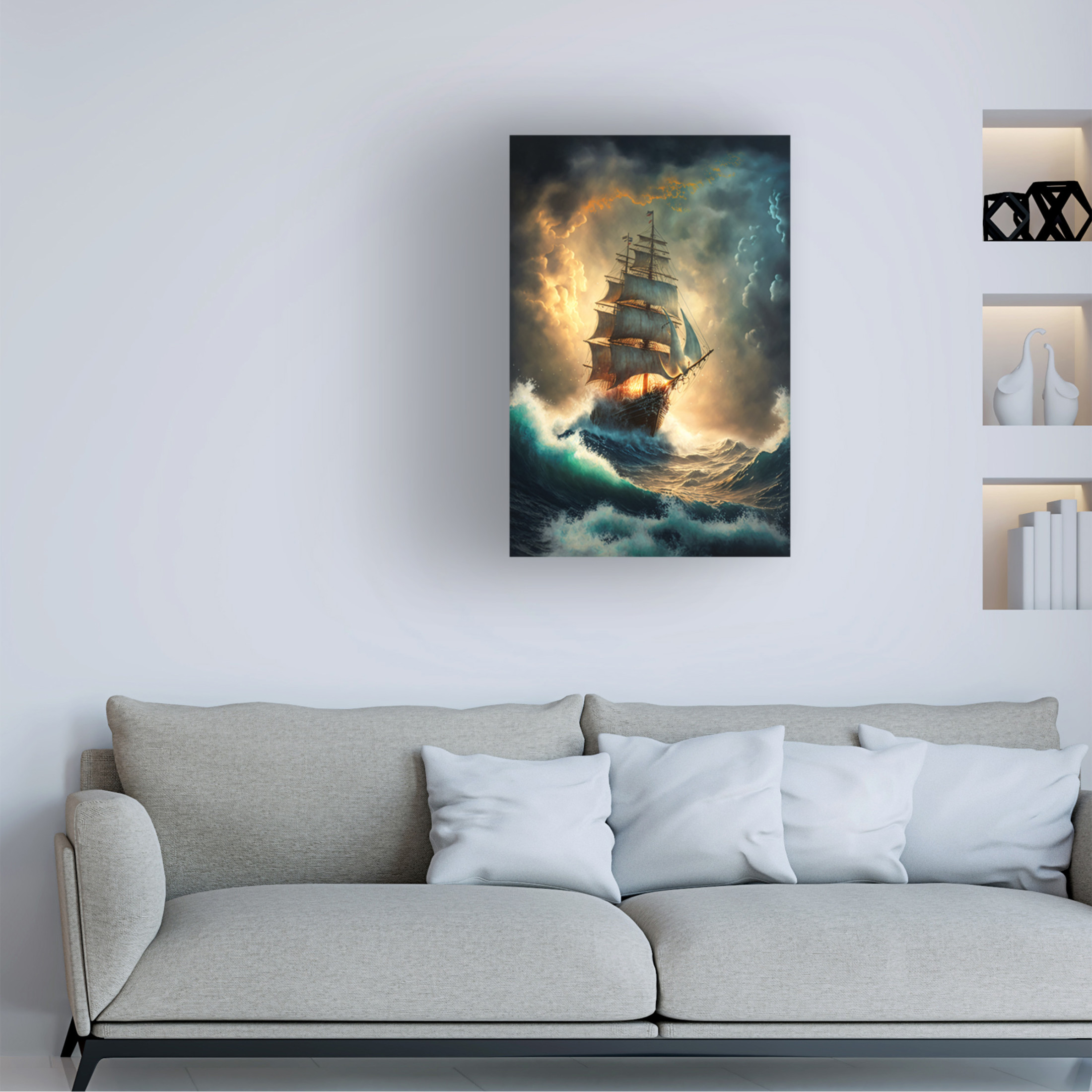 Canvas Wall Art - Ray Heere 'The Flying Dutchman 15' Wall Art for Living Room, Bedroom, or Office Décor by Trademark Fine Art - 12 x 19 Inches