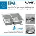 thumbnail image 6 of Ruvati 33 x 22 inch Drop-in Topmount Kitchen Sink 16 Gauge 60/40 Double Bowl, 6 of 10