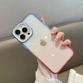 thumbnail image 3 of Summer Gradient Colour Two-Tone U Shield Phone case, Clear Phone case, Small Fresh Design, Multiple Colours Available, for iPhone 14 13 12 11 Pro Plus Max Phone case (P2,iPhone 13), 3 of 8