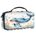 thumbnail image 2 of Herdesigns Whale Carry Case Compatible with Nintendo Switch 2017 & Oled 2021, with 20 Game Card Slots, Fish Portable Travel Carrying Case Pouch for Accessories & Games, 2 of 8