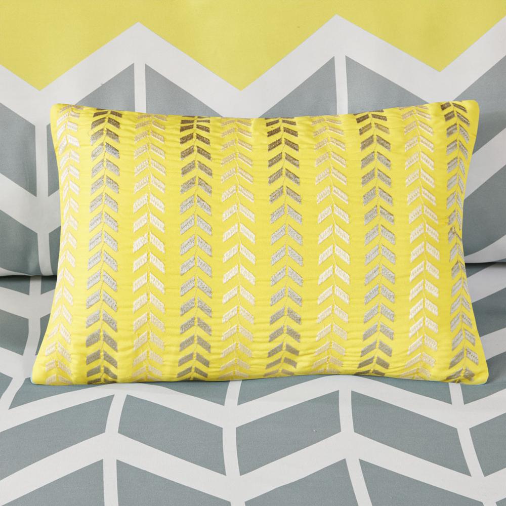Home Essence Apartment Darcy Yellow Chevron 4 Piece Duvet Cover Set, Twin/Twin-XL - image 4 of 8