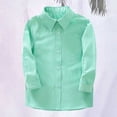 thumbnail image 2 of XIMIN Boys Linen Button Down Dress Shirt Long Sleeve Top School Uniform Shirt for Kids Toddler Teen Casual Formal, 2 of 6