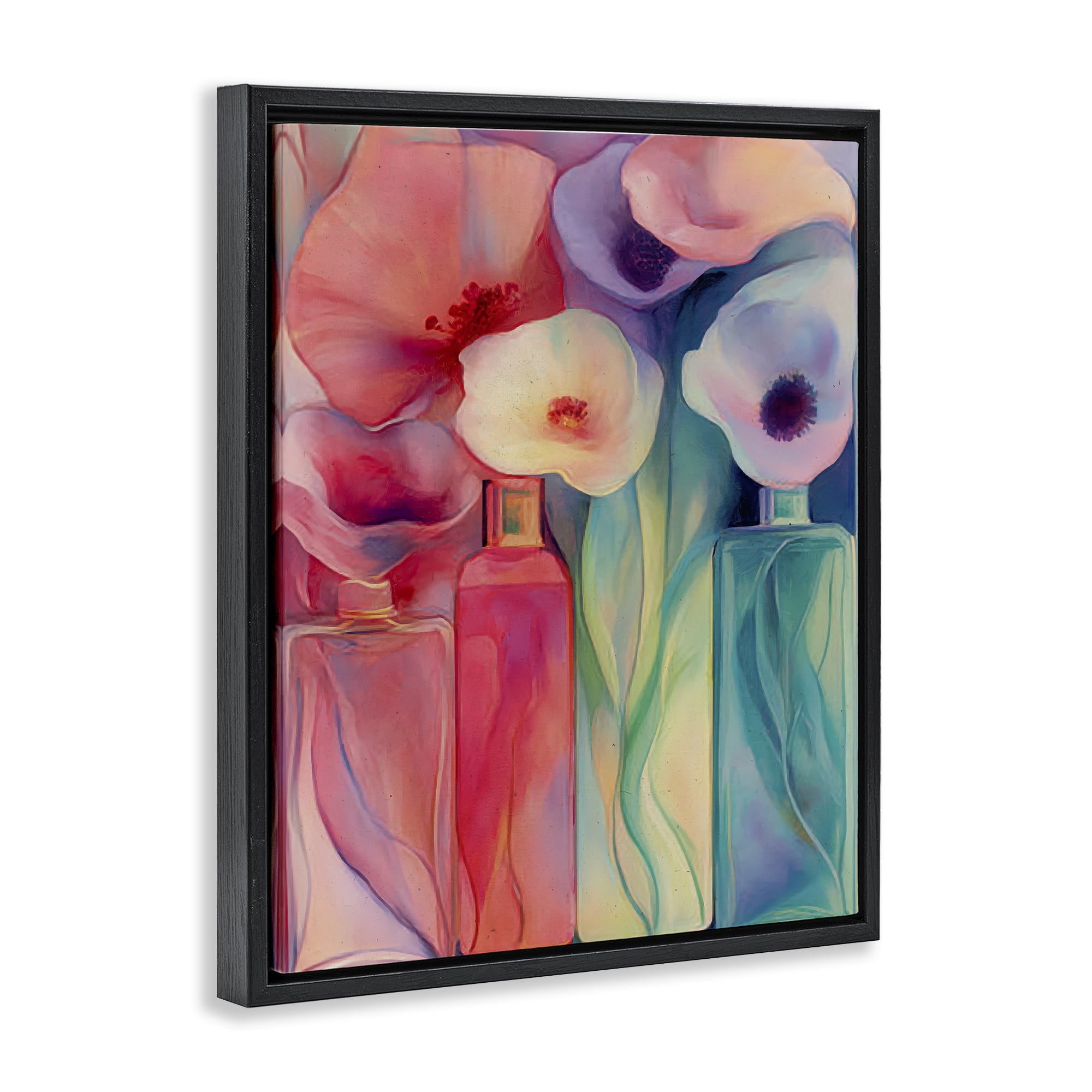 Stupell Industries Petal Logic Gradient Black Framed Floater Canvas Wall Art, design by Annabelle Hall