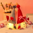 thumbnail image 5 of 2 Pack Lighted Valentines Gnomes Plush Doll, Handmade Mini Scandinavian Swedish Tomte, Light Up Elf Toy Holiday, Battery Operated Valentine's Day Gift Tabletop Ornament, 5 of 9