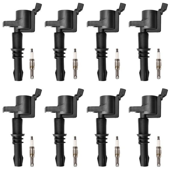 ISA 8 Ignition Coil Pack and Iridium Spark Plug Set 2005-2008 For Ford Expedition Explorer F150 F250 F350 F450 F550 Super Duty Navigator Mark 5.4L 4.6L Replacement for DG511 SP515 SP546