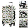 thumbnail image 5 of Cartoon Tractors Santa Hats White Pattern Luggage Cover Fashion Suitcase Cover Baggage Covers Fit 25-28 Inch Luggage (Go Travel), 5 of 5