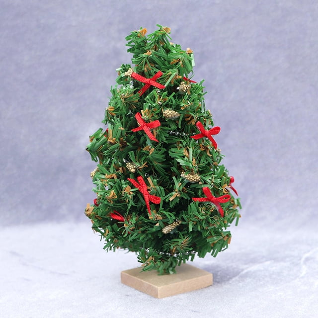 Realista 1:12 casa de muñecas adornos para árboles de Navidad Playset perfke Árbol de casa de muñecas