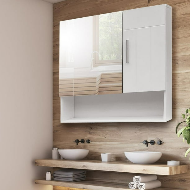 Ktaxon Bathroom Wall Mount Mirrored Medicine Storage