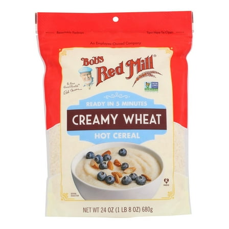 Bob's Red Mill, Organic Creamy Wheat Hot Cereal, 24 oz Pack of 4