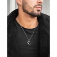 thumbnail image 2 of Collar de plata con letra del alfabeto PROSTEEL acero inoxidable, 2 of 7