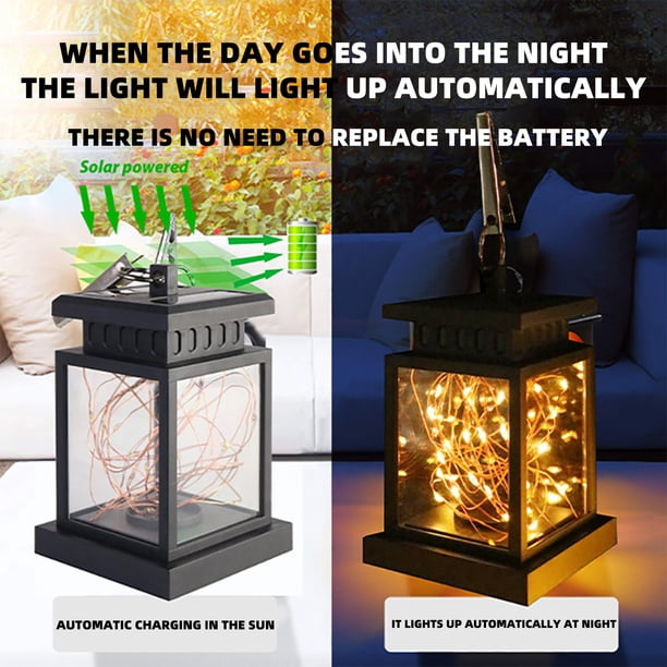 Lot De 2 Lanternes Solaires D'extérieur à LED, étanches IP65, Lumière